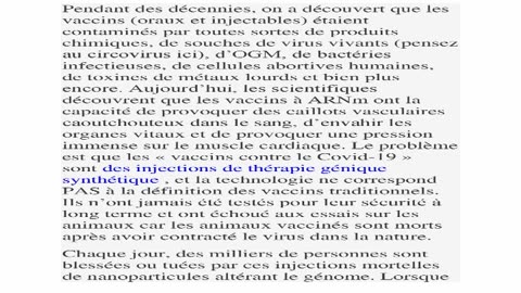 Le gouvernement canadien détruit tous les vaccins MRNA contre la Covid pour éliminer les preuves