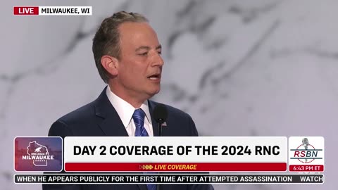 WATCH: Reince Priebus Speaks at 2024 RNC in Milwaukee, WI - 7/16/2024