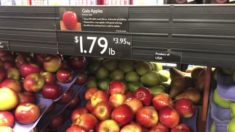 Apples at store