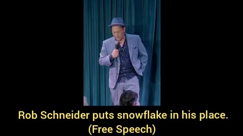 Rob Schneider puts snowflake in his place. ⧸ Rob Schneider on FREE SPEECH