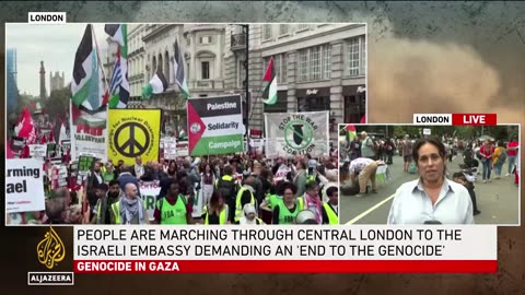 British protesters demand full arms embargo on Israel: AJE correspondent