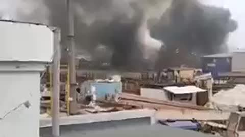 explosion in Odessa on industrial # Odessa