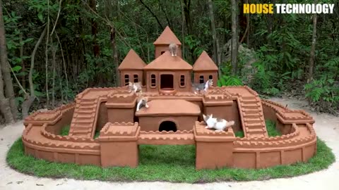 Rescue Kitten Cat Build Great Castle Cat House From Mud