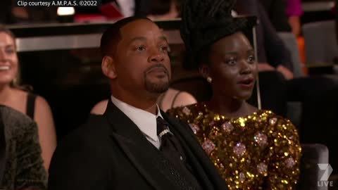 Watch the uncensored moment Will Smith smacks Chris Rock on stage at the Oscars, drops F-bomb-