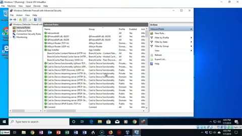 Add a rule or port to a Windows 10 firewall