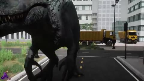 Indominus Rex Attacks Spiderman (RTX ON) Remaster