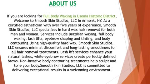 If you are looking for Full Body Waxing in Usonia Historic District