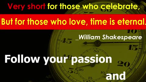 William Shakespeare Motivational Quote on time