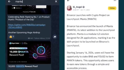 Manta Network Binance Listing #mantanetwork #binance #cryptoairdrop #btchalving