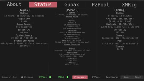 Einfaches Monero Mining auf Linux, MacOS und Windows mit P2Pool dank Gupax