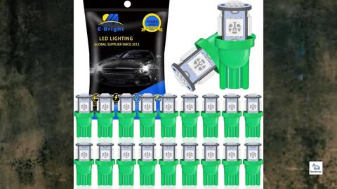 Review - EverBright 20-Pack DC 24V Green T10 194 168 2825 W5W 5050 5-SMD LED Bulb