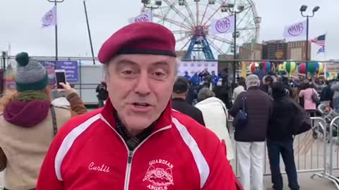 Curtis Sliwa at Coney Island re-opening