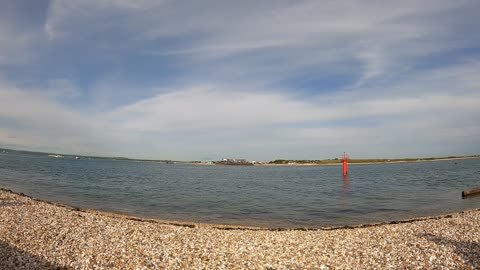 Langston harbour ovelooking Hayling island. Timelapse