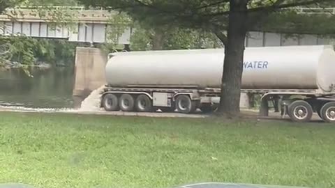 Unmarked Truck Dumps ‘something’ Into The Grand River, In Grand Rapids