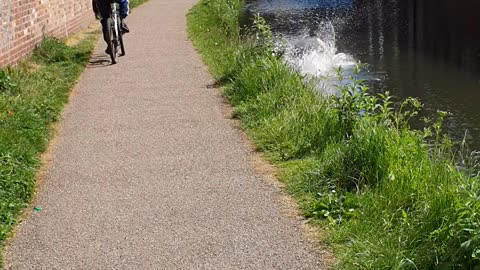 Bike Ride with Friends Ends in a Splash