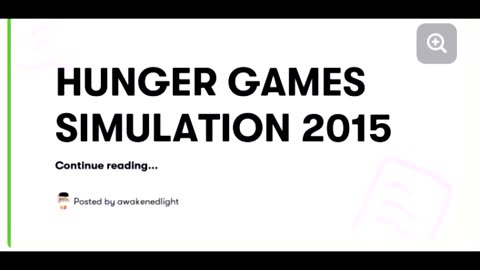 HUNGER GAMES, WHAT IF A SIMULATION WAS RUN IN 2015?