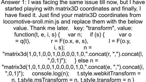 Locomotive Scroll flickering