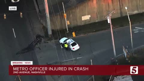 Nashville Metro Police Officer Critically Injured in Traffic Accident