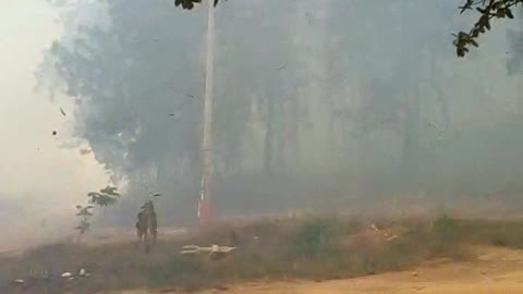 Se registra grave incendio forestal en la vereda El Pantano, en Girón