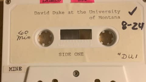 Dr. David Duke "Speech at the University of Montana" (audio 2 of 4)