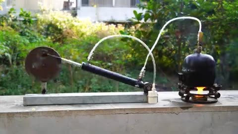 Make a Steam Engine from a Shock Absorber