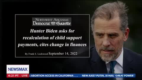 The Biden family is morally corrupt.Hunter Biden trying to weasel out of child support payments