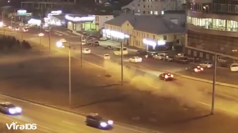 Car Accident on a busy road