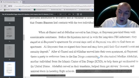 The 28 Pages (Possible Connections Between The 911 Hijackers & Saudi Government Officials In The US)