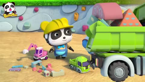 Excavator, Crane Truck, Loader _ Construction Vehicles Song _ Kids Song _ Kids Cartoon _ BabyBus