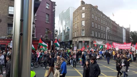 Thousands joined pro-Palestine protest in Dublin Ireland