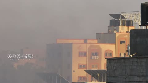 Al-Quds Brigades shoots down a Zionist sniper stationed in one of the buildings