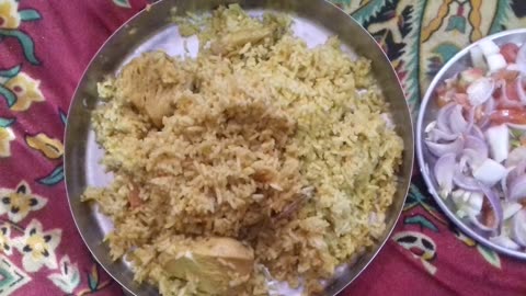 Today I made tasty chicken biryani for Sunday brunch