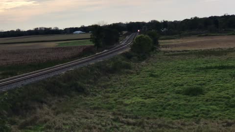 CP & CSX locos leading grain train