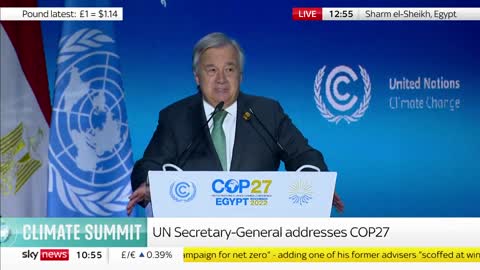 UN Secretary - General claims - We are on a highway to climate hell