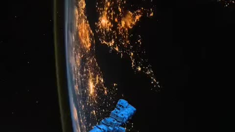 Earth night view from space