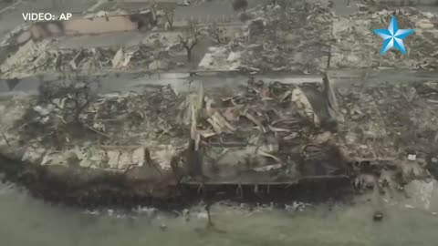 Directed Energy Weapon Aerial footage of once-vibrant town of Lahaina reduced to rubble