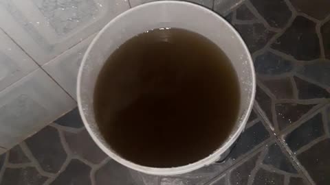 Flowing Pipe water that looks like coffee or Lipton