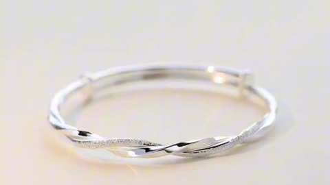 Foot Silver 999 Mobius Ring Bracelet