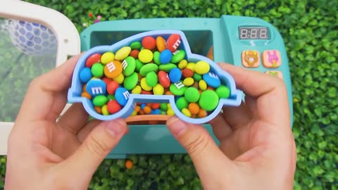 Satisfying Video ASMR ☆ Mixing Candy Magic Microwave Making Stress Ball with M&Ms asmr