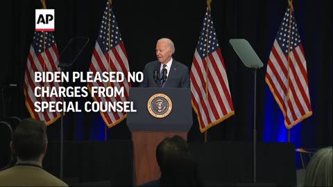 Biden defends record as special counsel files no charges in his handling classified materials