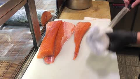 How to Cut a Salmon for Sashimi