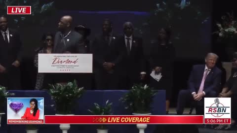 During Lynette Diamond brother's eulogy: “President Trump is OUR President!”