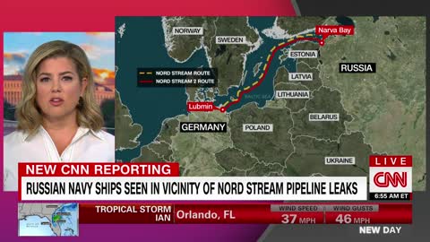 Russian Navy ships seen in the vicinity of Nord Stream pipel