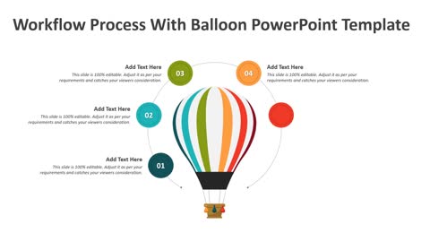 Workflow Process With Balloon PowerPoint Template