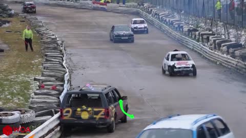 Funny Car Wars | Demolition Derby Hardest Hits | Banger Racing Angmering Raceway - Woa Doodles