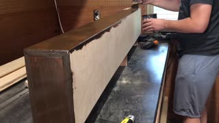 Staining some floating shelves (4K) - Part 1