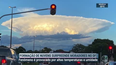 Formação de nuvens surpreende moradores no Distrito Federal | SBT Brasil (19/01/22)