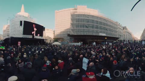 2023년 1월 23일 런던 BBC앞 백신 진실 요구 집회