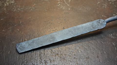 Damascus steel from two tape measures and 100 blades of stationery knives7