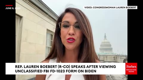 BOEBERT ACCUSES BIDEN OF INVOLVEMENT '$5 MILLION BRIBERY SCHEME' AFTER SEEING FBI DOC!